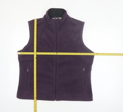 Columbia Women's Purple Fleece Zip Waistcoat XL Outdoor Bodywarmer