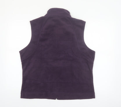 Columbia Women's Purple Fleece Zip Waistcoat XL Outdoor Bodywarmer