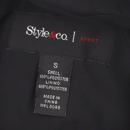 Style & Co. Women’s Black Hooded Mid-Length Anorak Jacket Size S