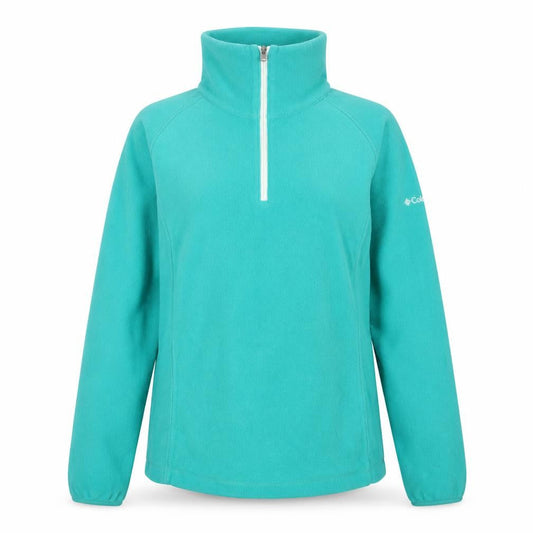 Columbia Women Teal Fleece 1/4 Zip Pullover Sweatshirt Size M