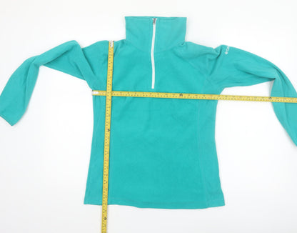 Columbia Women Teal Fleece 1/4 Zip Pullover Sweatshirt Size M