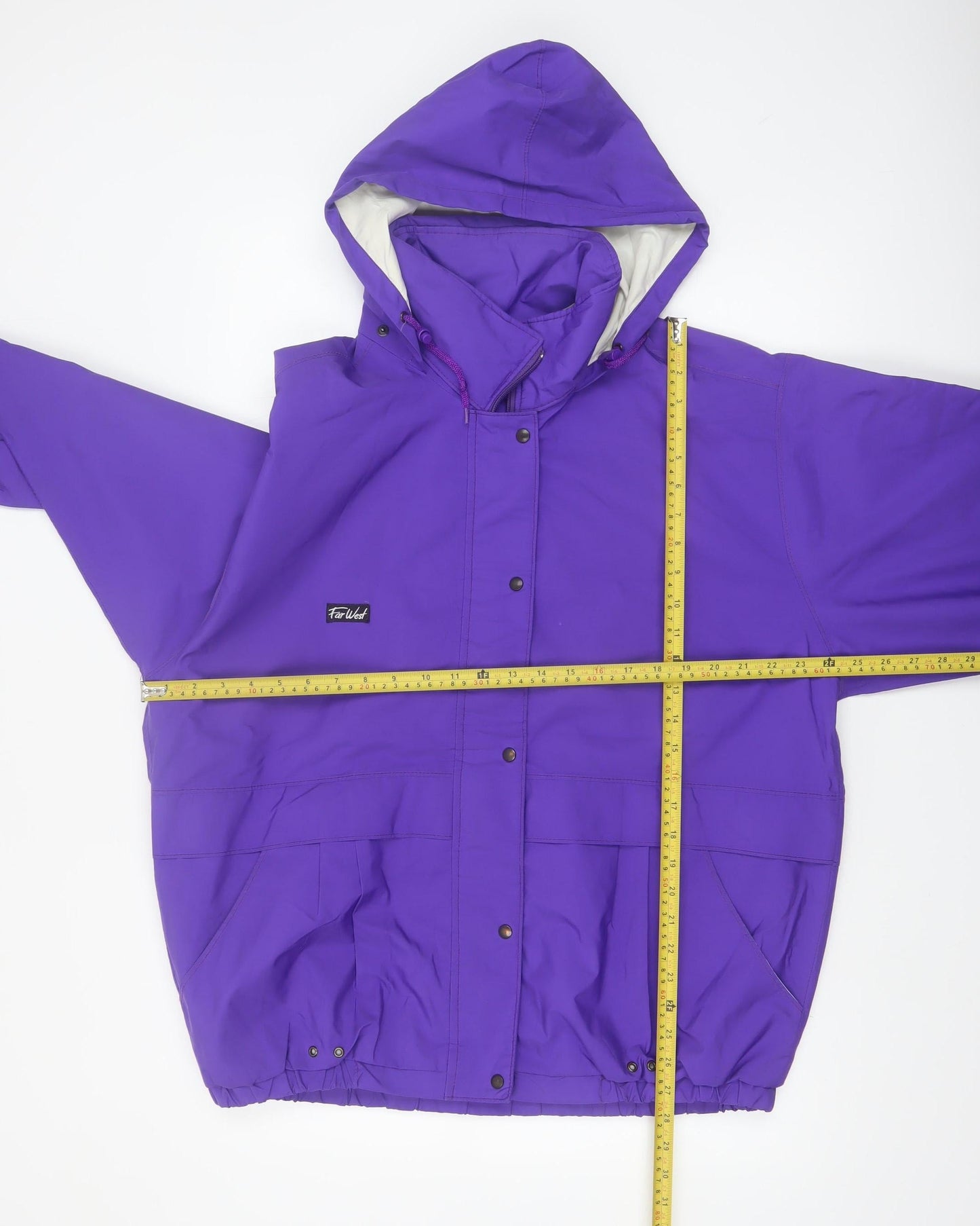 FarWest Unisex Adults Purple L Hooded Parka Jacket Water Resistant