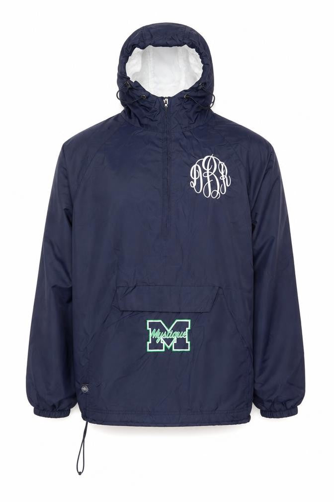 Charles River Apparel Men's Blue Hooded Anorak Jacket Size M