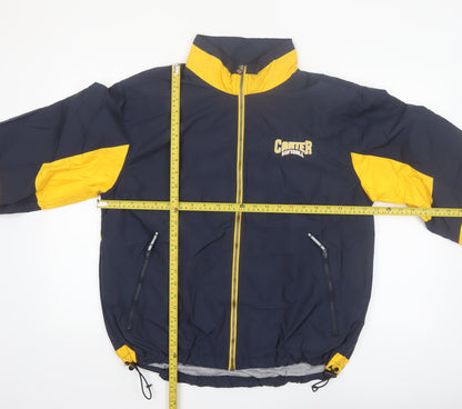 Holloway Men's Blue Yellow Windbreaker Jacket Medium Sports Full Zip