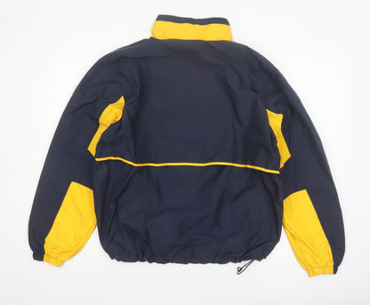 Holloway Men's Blue Yellow Windbreaker Jacket Medium Sports Full Zip
