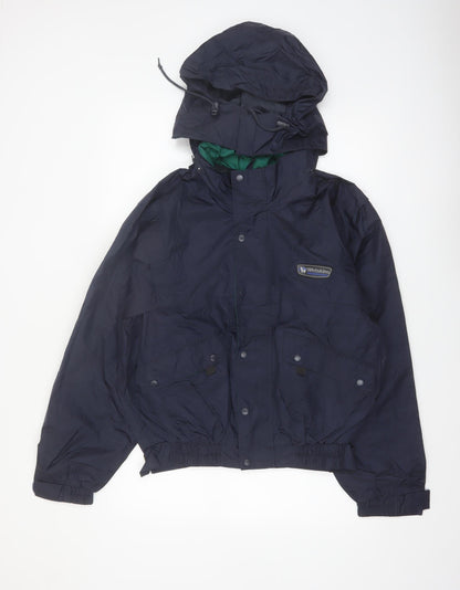Wetskins Men's Blue Waterproof Hooded Rain Jacket Size S
