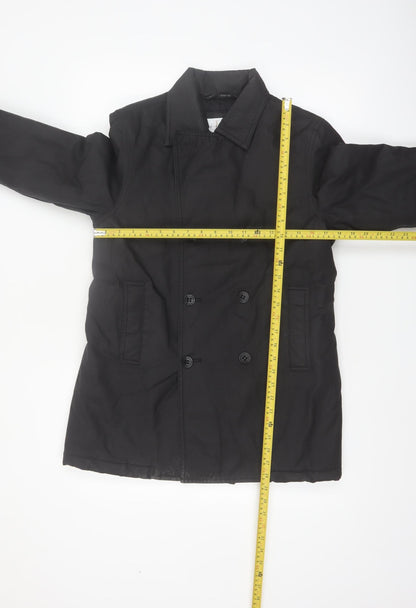 Calvin Klein Jeans Men's Black Cotton Pea Coat Size S