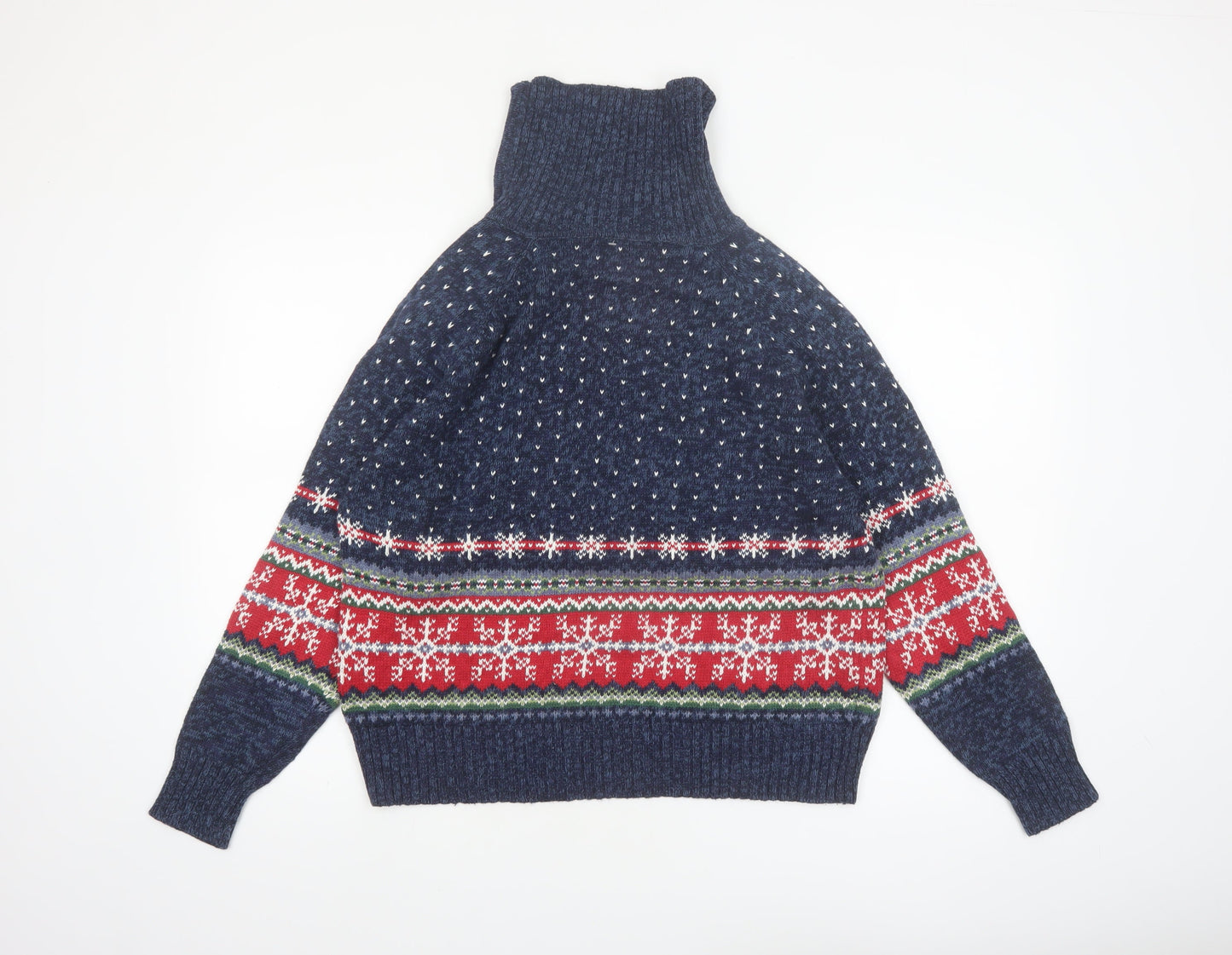Tiara International Women's Navy Christmas Fair Isle Jumper L