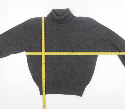 Liz Claiborne Women’s Grey Wool Roll Neck Petite Jumper Size S