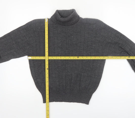 Liz Claiborne Women’s Grey Wool Roll Neck Petite Jumper Size S