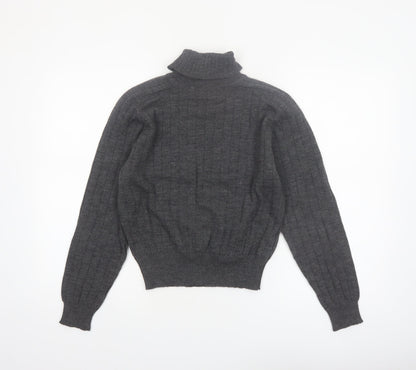 Liz Claiborne Women’s Grey Wool Roll Neck Petite Jumper Size S