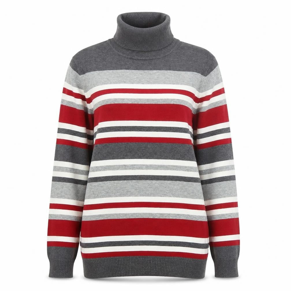 Northern Reflections Womens Multicoloured Roll Neck Cotton Jumper L