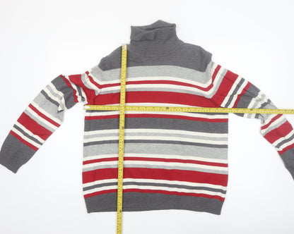 Northern Reflections Womens Multicoloured Roll Neck Cotton Jumper L