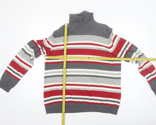 Northern Reflections Womens Multicoloured Roll Neck Cotton Jumper L