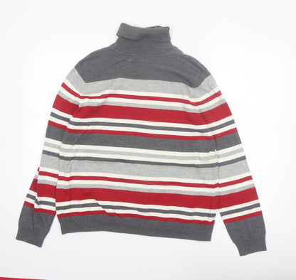 Northern Reflections Womens Multicoloured Roll Neck Cotton Jumper L