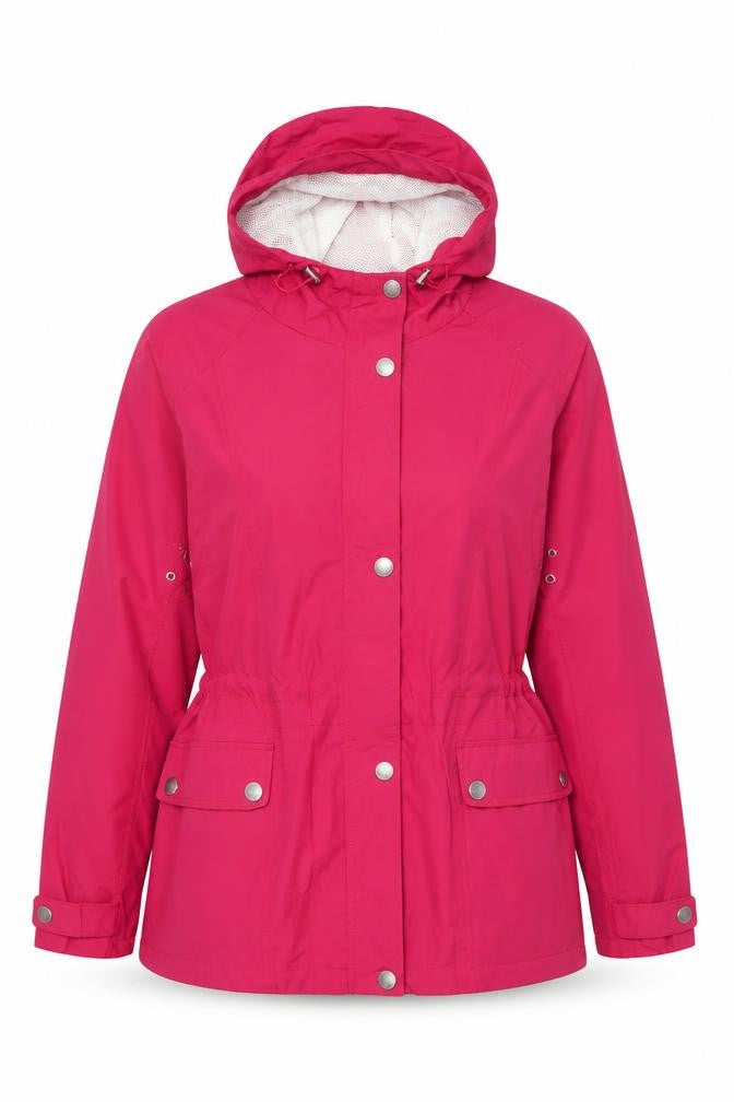 White Sierra Women's Pink Waterproof Hooded Rain Jacket M