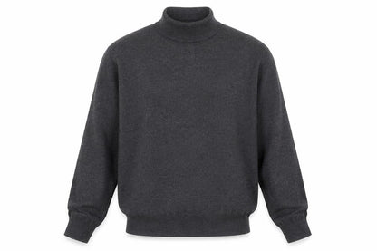 Black Brown 1826 Men's Grey Merino Wool Roll Neck Jumper M