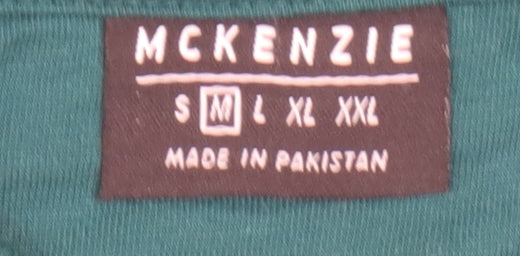 McKenzie Men's Green Crew Neck Sweatshirt M Pullover Logo