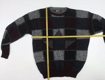 Impact Men’s Multicoloured 2XL Retro Chunky Knit Pullover Jumper
