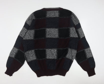 Impact Men’s Multicoloured 2XL Retro Chunky Knit Pullover Jumper