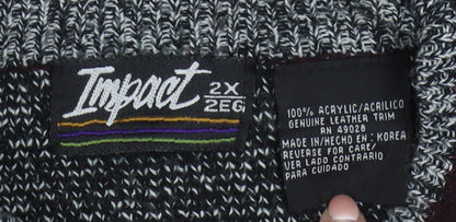 Impact Men’s Multicoloured 2XL Retro Chunky Knit Pullover Jumper