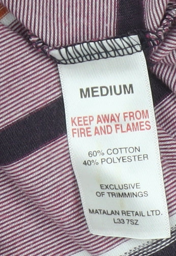 Lincoln Men's Multicoloured Striped Cotton Polo Shirt Size M