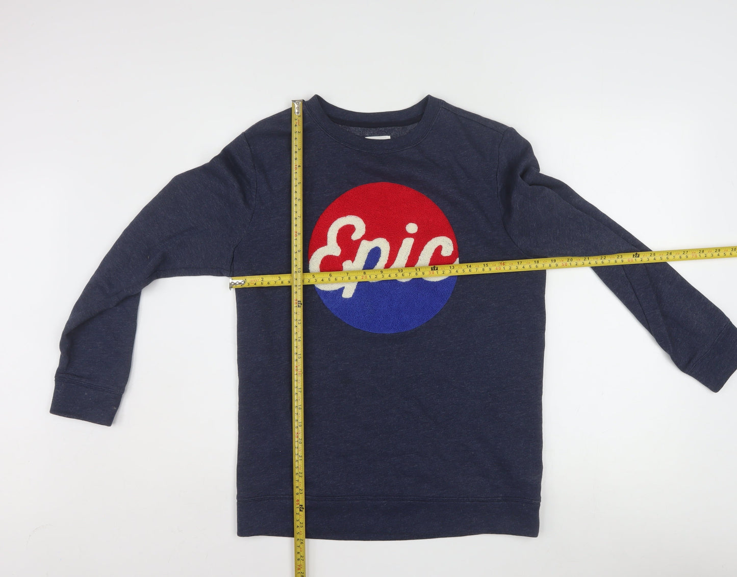 Old Navy Teens Navy Blue Pullover Sweatshirt XL Graphic Epic Fleece