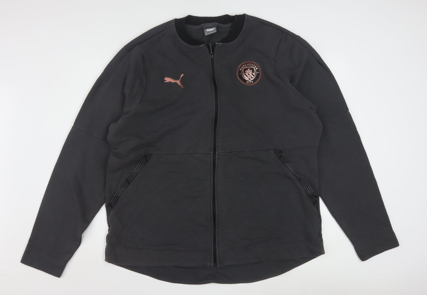 Puma Men’s Black Manchester City Bomber Jacket 2XL Full Zip