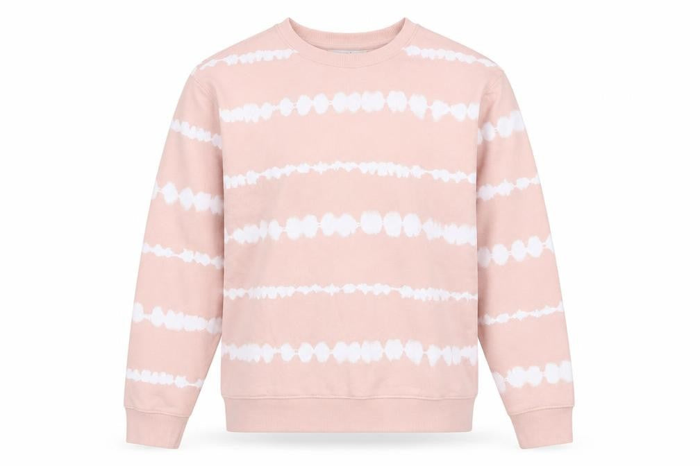 Marks & Spencer Womens Pink Tie Dye Cotton Crew Neck Sweatshirt S