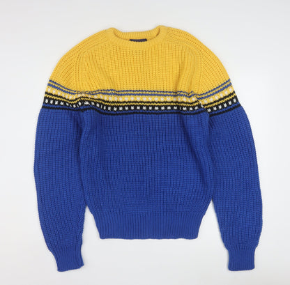 Claybrooke Men's Multicoloured Chunky Knit Acrylic Jumper M