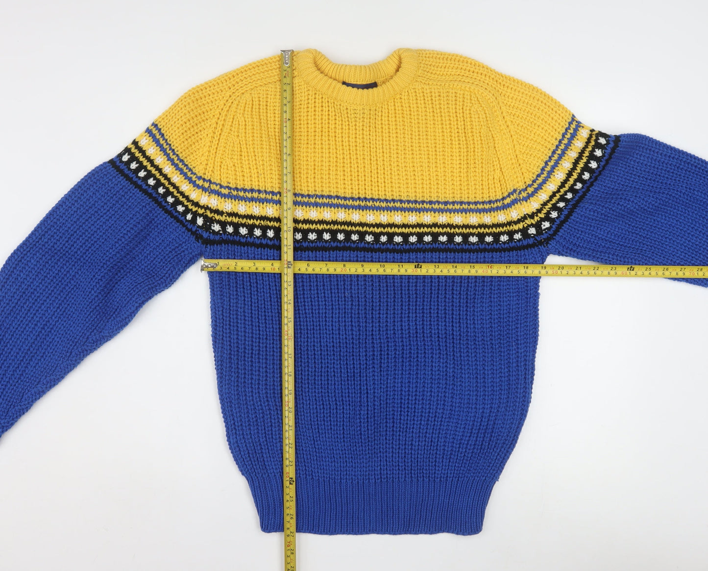 Claybrooke Men's Multicoloured Chunky Knit Acrylic Jumper M