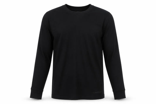 Campri Men's Black Long Sleeve Athletic Quick Dry Top M