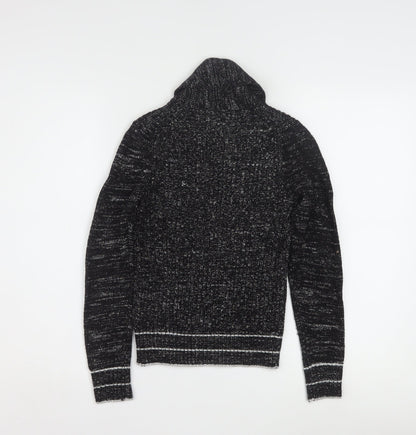 De Rotchild Womens Black V-Neck Knit Pullover Jumper Size S