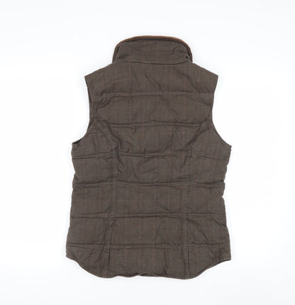 Tommy Hilfiger Women's Brown Check Padded Waistcoat M