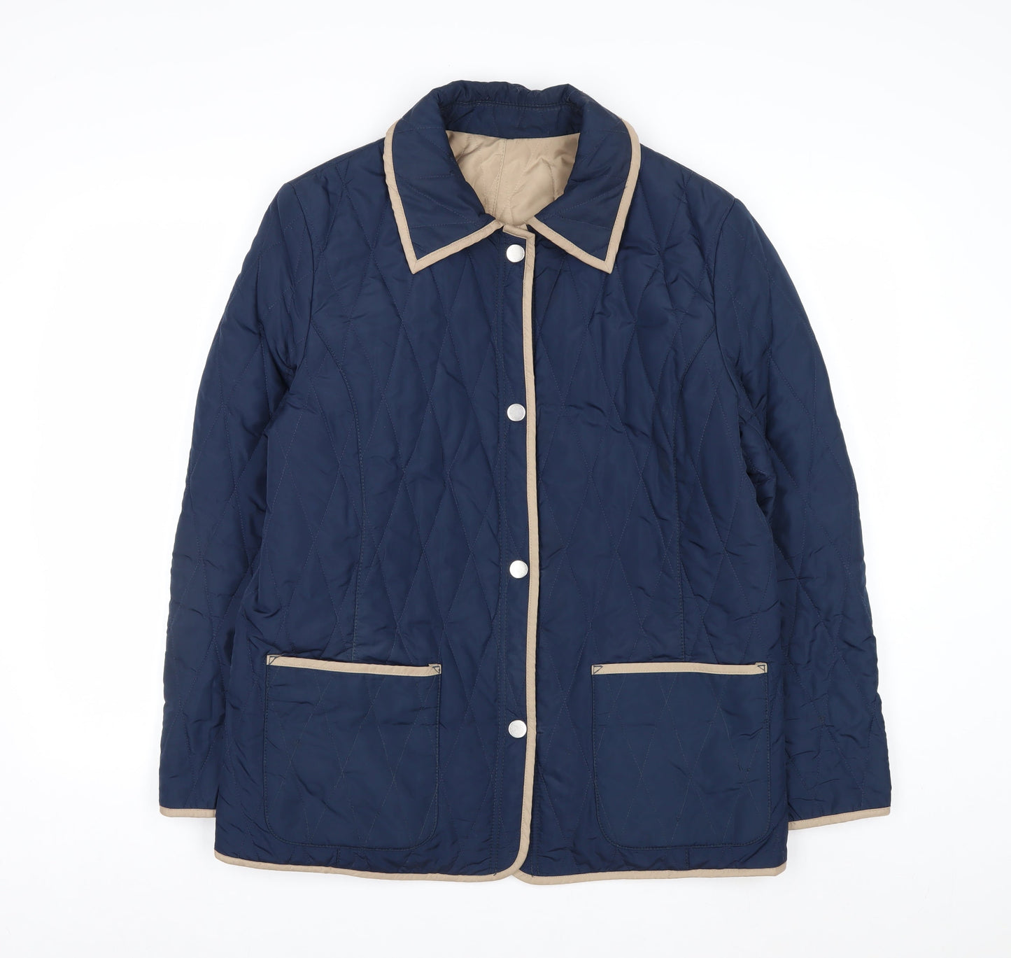 Windsmoor Women's Blue Quilted Mid-Length Jacket Size M