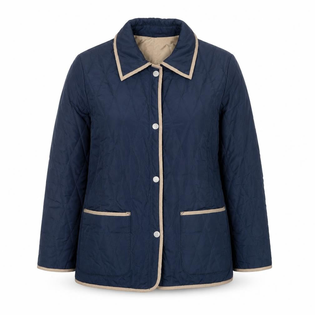 Windsmoor Women's Blue Quilted Mid-Length Jacket Size M