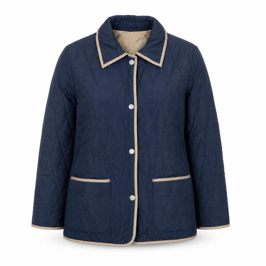 Windsmoor Women's Blue Quilted Mid-Length Jacket Size M