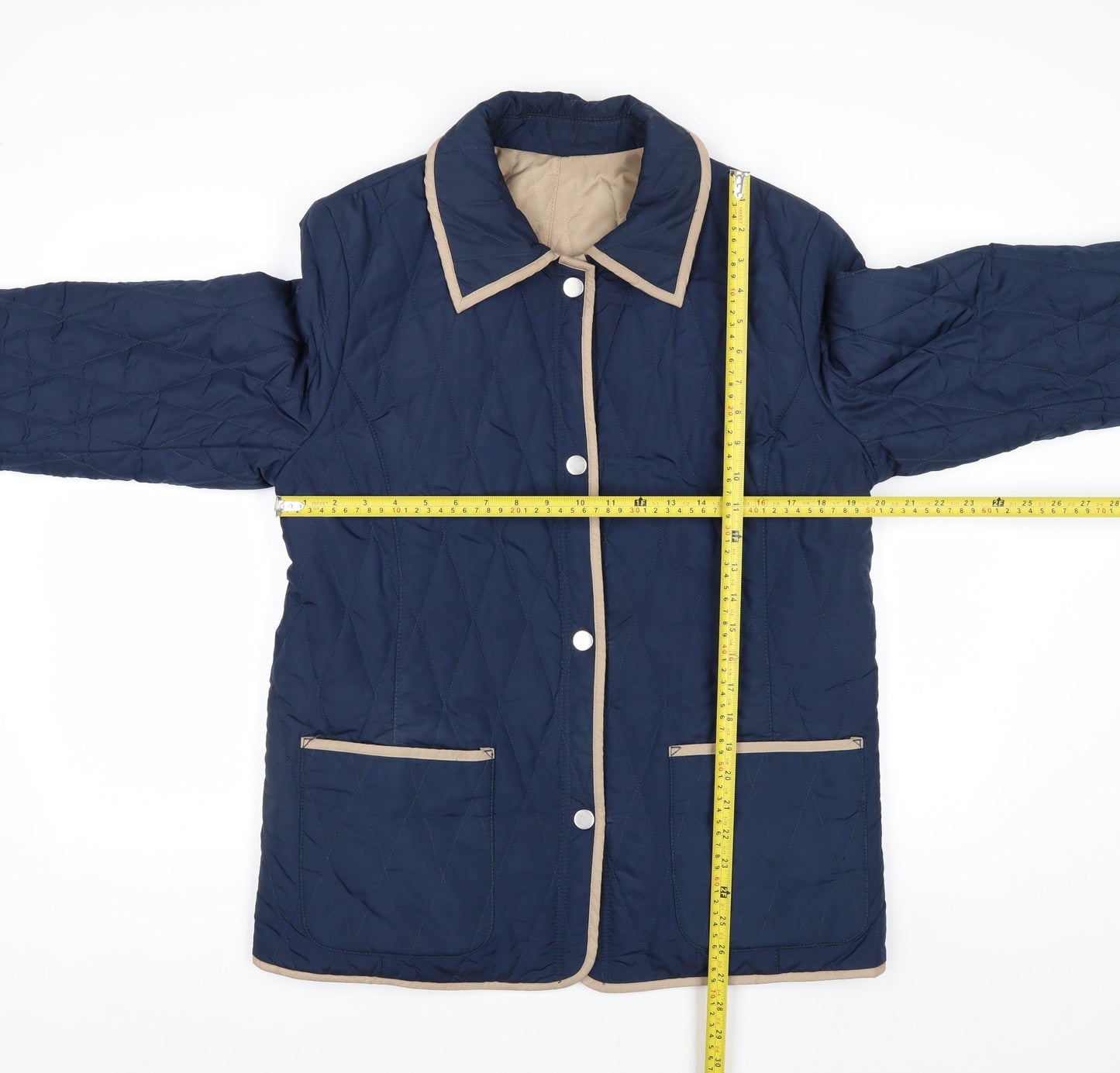 Windsmoor Women's Blue Quilted Mid-Length Jacket Size M