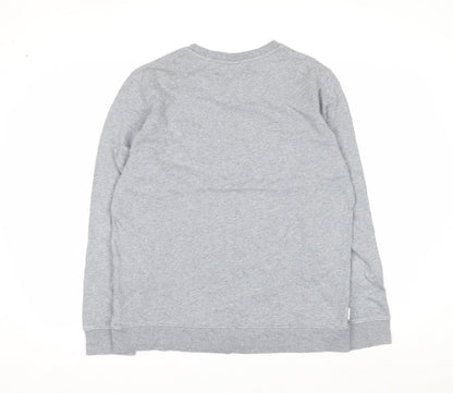Panos Emporio Men's Grey Medium Crew Neck Cotton Sweatshirt