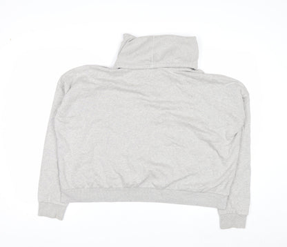 AllSaints Womens Grey XS Pullover Hooded Sweatshirt 100% Cotton