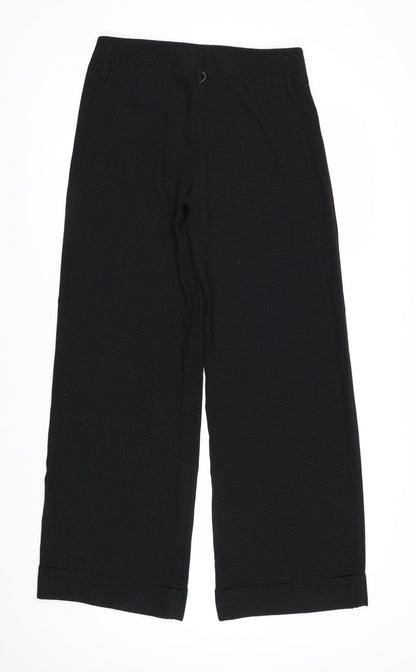 White House Black Market Womens Black Polka Dot Cropped Trousers Size 12