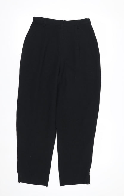 YL by Yair Women's Black High Rise Pleated Tapered Trousers Size 6