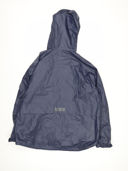 Clipper Mist by London Fog Men's Blue Waterproof Hooded Rain Coat L