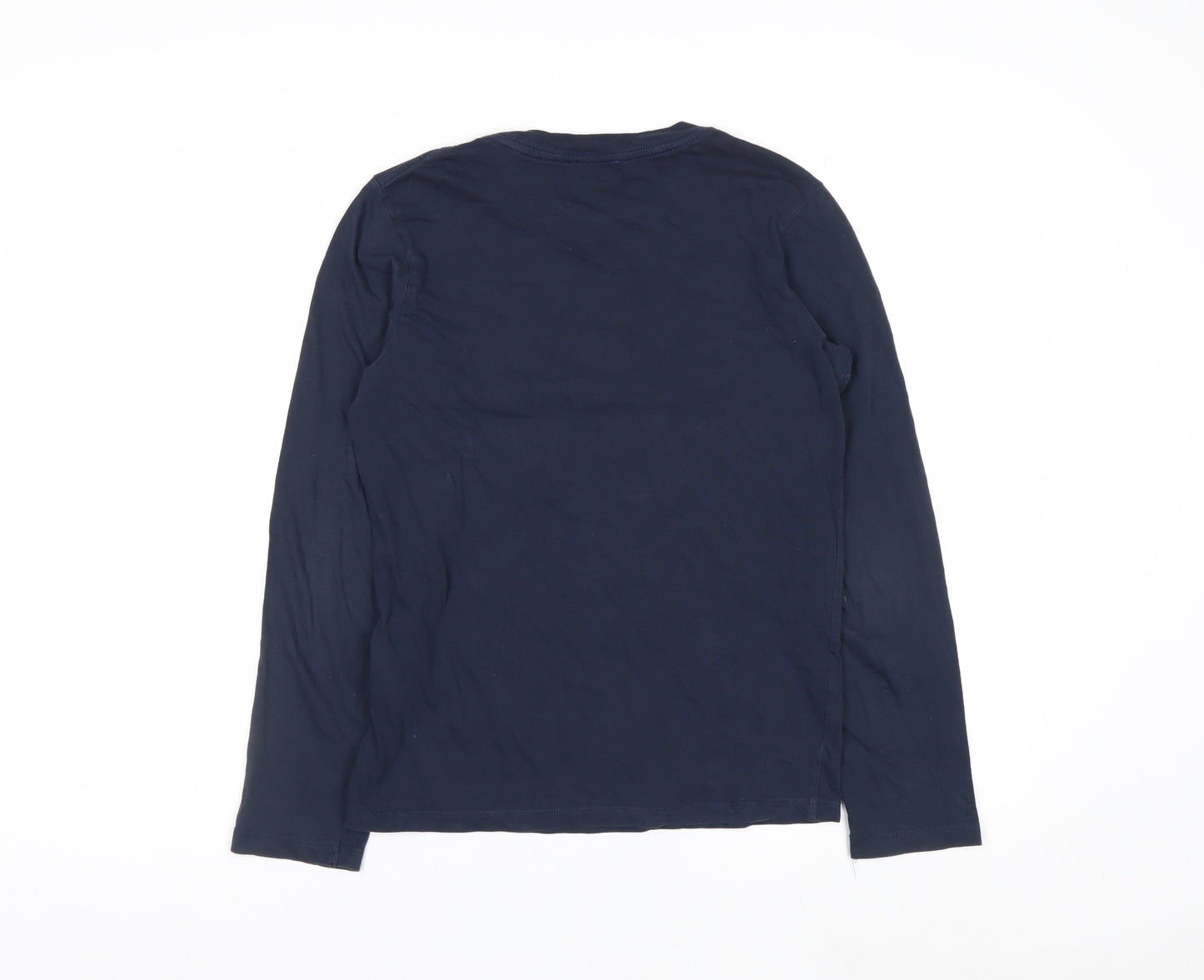 Diesel Boys Blue 12 Years Long Sleeve Cotton Graphic T-Shirt