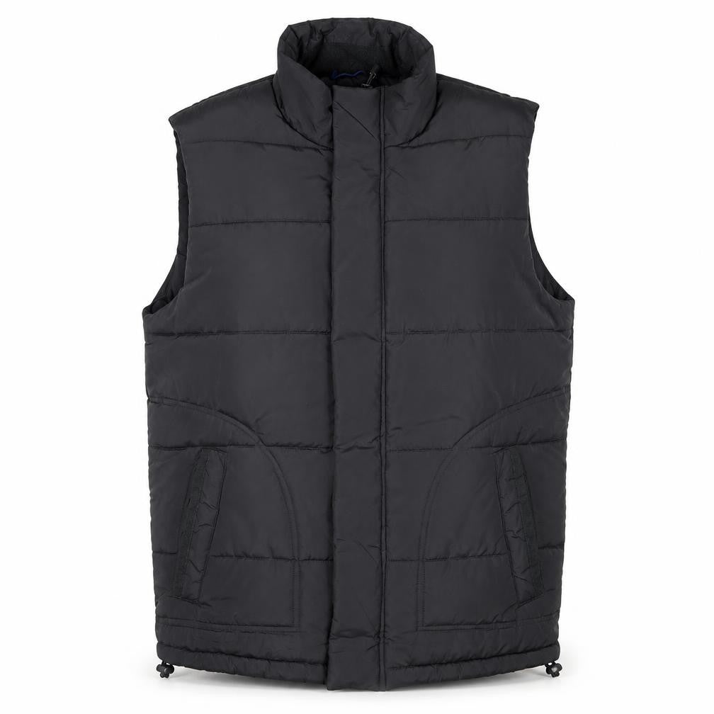 Tu Men's Black Puffer Waistcoat Small Regular Fit Polyester