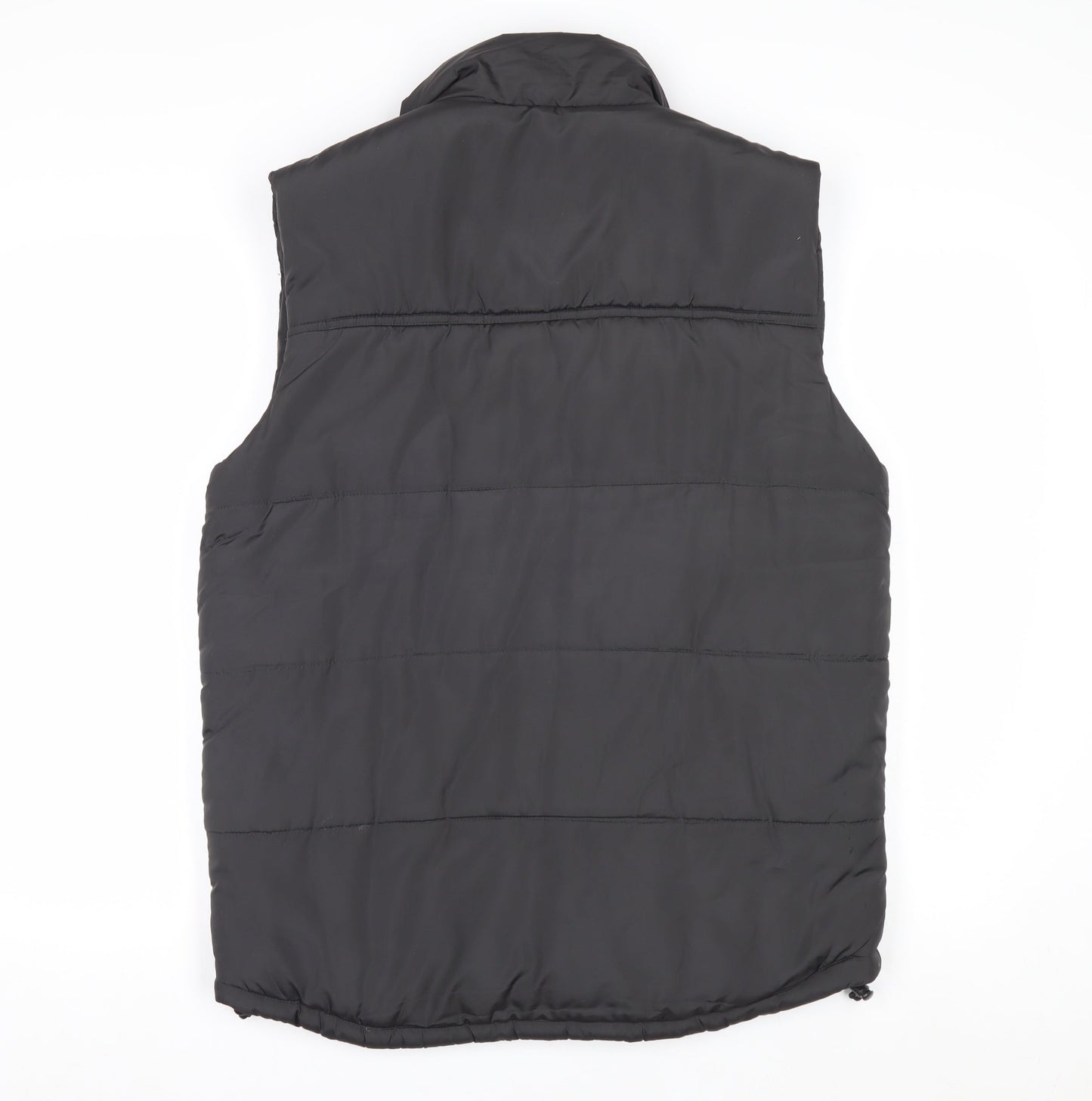TU Men's Black Puffer Waistcoat Small Regular Fit Polyester