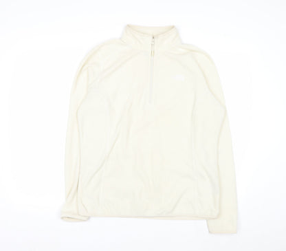 The North Face Women Ivory Fleece Pullover Sweatshirt XL Warm Zip Neck