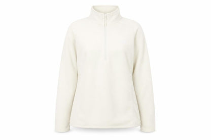 The North Face Women Ivory Fleece Pullover Sweatshirt XL Warm Zip Neck