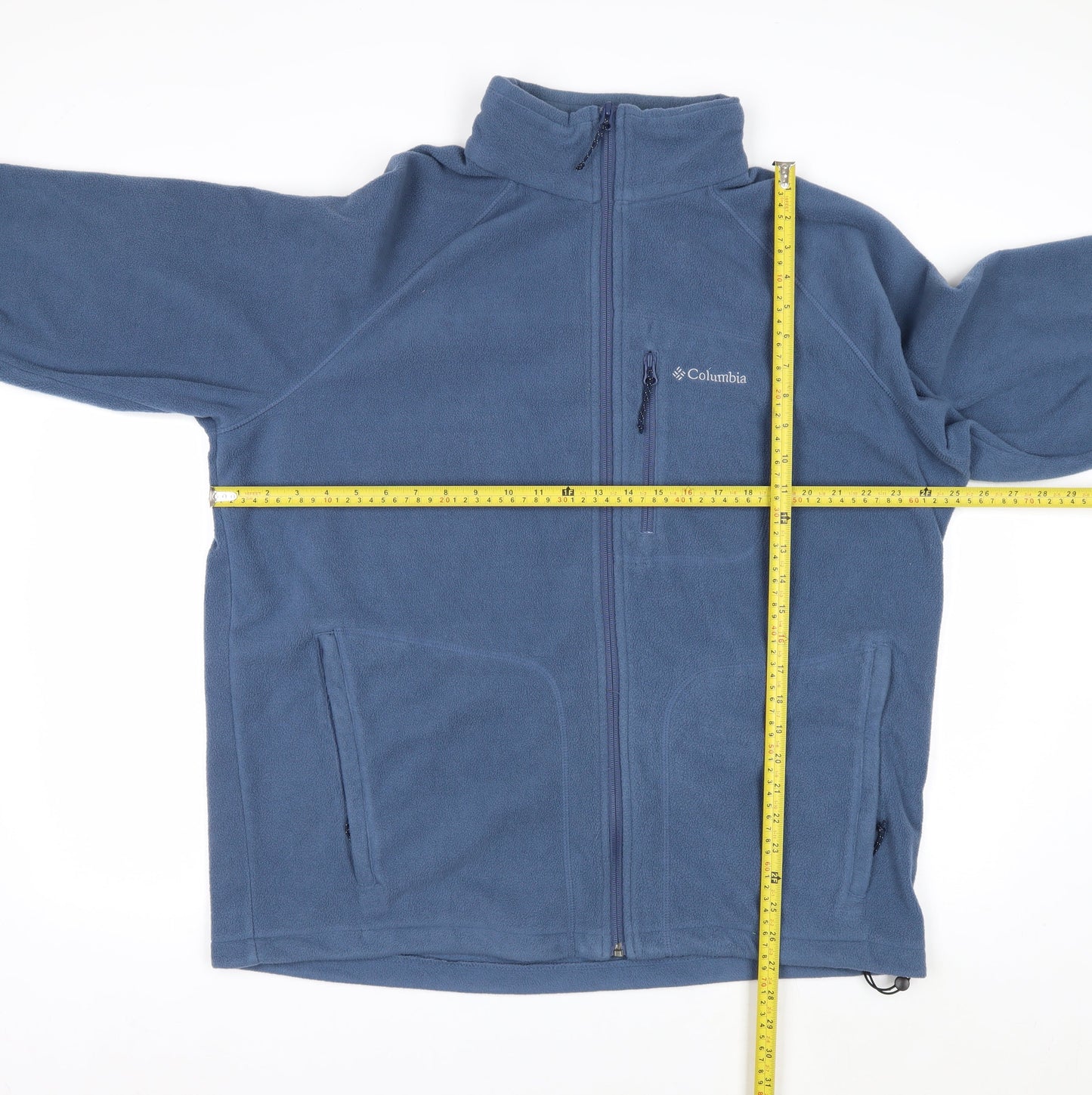 Columbia Men's Blue Full Zip Fleece Sweatshirt XL Outdoor Hiking