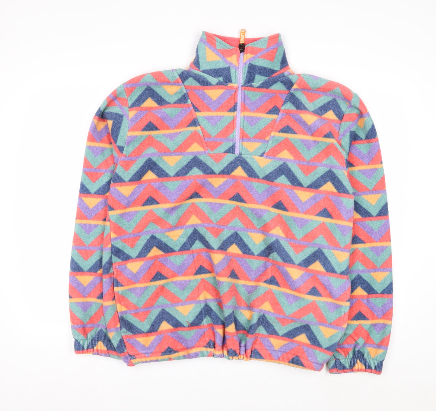 H&L Womens Multicoloured Fleece Pullover Sweatshirt Small